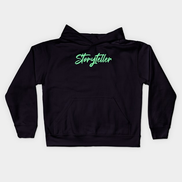 Storyteller (green) Kids Hoodie by EpicEndeavours